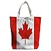 Produktbild Violetpos Benutzerdefiniert Canvas Klein Handtasche Einkaufstaschen Umhängetasche Schultasche Kanadische Flagge Ahornblätter Rot Weiß