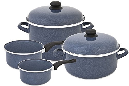 Menax - Cookware Set - 8 Pieces - Vitrified and Nonstick Steel - Induction - Made in Spain