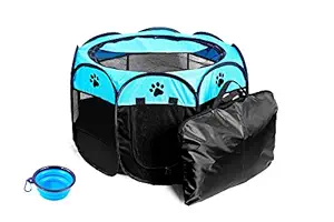 N-A Portable Foldable Pet Playpen Dogs Cats Indoor/Outdoor Use Waterproof Scratch Resistant Pet Bed