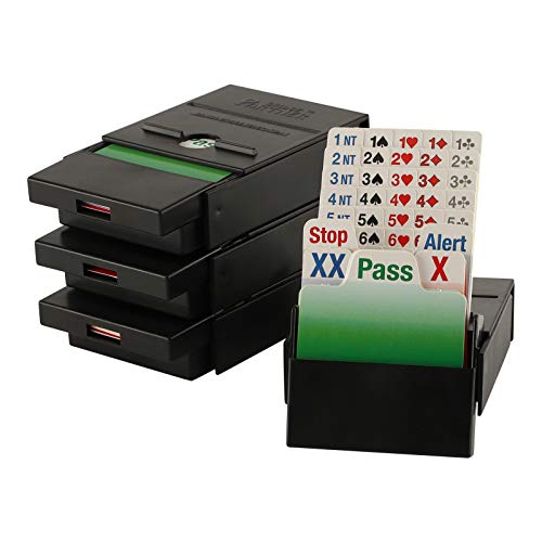 Bridge Partner Bidding Boxes- 100% Plastic cards - Negro