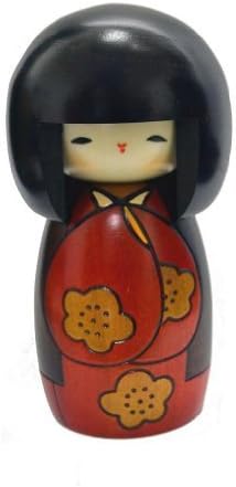 Made in Japan Sosaku Kokeshi Doll Kojitsu Red Small Size by Usaburo