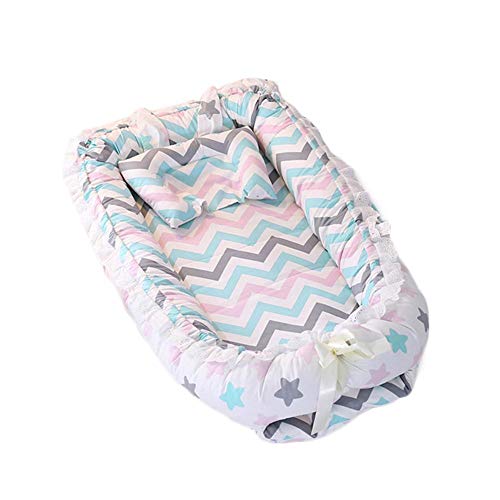 Preisvergleich Produktbild iStary Krippe Multifunktionale Tragbare Klapp Bett Neugeborenen Druck Bionisches Bett Abnehmbares Waschbares Tragbares Krippe Neugeborene Matratze Babys 0-2 Jahre Alt Mehrere Stile