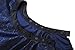 WM Beauty 50'' x 58'' Floral Pattern Water Repellent Adjustable Hair Salon Cape with Snaps Closure, Navy