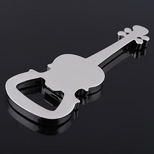niceeshop(TM) Kreative Musik Gitarre Metall Flaschenöffner (Silber) - 4