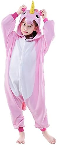 Kids Unicorn Onesies Kigurumi Animal Costume (85#(35-43 inch), Pink Unicorn)