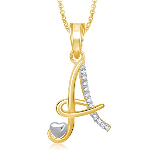 Meenaz Jewellery Gold Plated A Letter Pendant For Women RS.199 (94.00% Off) - Amazon