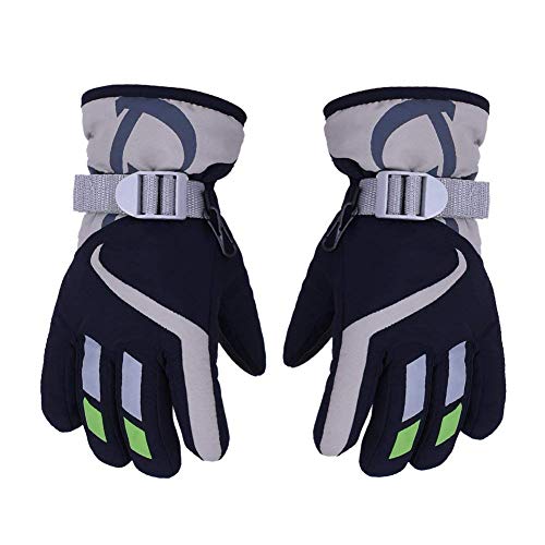 HAILI Niños Impermeables Guantes de Invierno Cálidos A Prueba de Viento Esquí de Nieve Deportes al Aire Libre Guantes de Ciclismo para niños de 3 a 12 años Niños y niñas Mitones