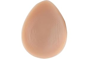 TAUZVEOK Faux Sein-S Silicone,Prothèse Mammaire en Silicone,Travesti Prothese Mammaire Fausse Poitrine pour Femme Renforceur De Coussin Sein Mastectomie pour Travestis,Marron,S 250g