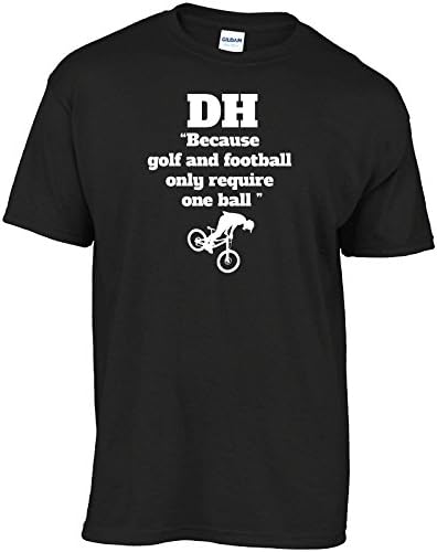 Size S-XXL, MTB t-shirt "DH Because golf and football only require one ball" (XL)