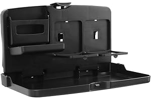 ARVALOLET Backseat Car Organizer - Kids Toy Storage, Universal Folding Car Bracket for Food Drink Phone Holder Back Seat Table Tray Car Backseat Storage Organizer for Family Trip