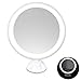 Rantizon LED Makeup Mirror 7X Magnifying Lighted Illuminated Cosmetic Mirror 360° Rotation Adjustable Suction Mounted USB Rechargeable Battery Shaving Mirror Tabletop Bathroom Mirror