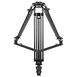 Sirui BCT-2003 Broadcast-Stativ mit Tasche ohne Kopf (Aluminium, 75mm Nivellierhalbschale,...