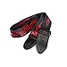 Produktbild Goodplan Durable Red Flame Print Guitar Verstellbare Riemenschnalle Schwarz + Rot