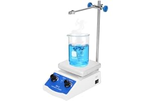 GOTOTOP Agitateur magnétique chauffant, avec plaque SH-2, agitateur pour chauffage, agitateur magnétique, laboratoire, 500 ml, chauffage 380 °C, maximum mitigeur de laboratoire magnétique