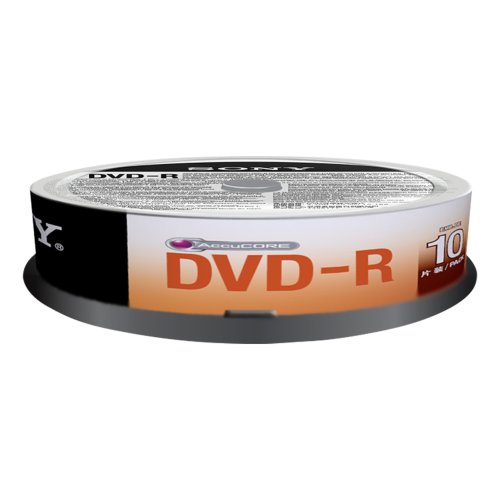 Sony 10DMR47SP DVD-R Rohlinge (16x Speed, 4,7GB, 120 Min, 10-er Stück Spindel)