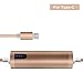 Produktbild Power Bank Portable Ultrakompaktes externer Akku Ladegerät eingebautem Lightning- oder Micro USB Kabel oder Typ C 2 in 1 Datum Kabel Powerbank wählen für iPhone Android der U89, gold, Cfor Type-C