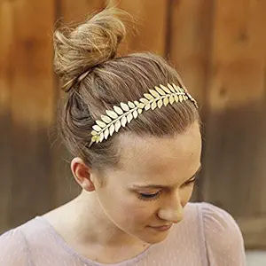 Yean Wedding Headband Gold Leaf Bridal Hair Piece Fashion Olive Branch Hair Accessories for Women and Girls