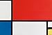 Produktbild 1art1 97633 Piet Mondrian - Komposition II In Rot, Blau, Gelb, 1930 Poster Kunstdruck 120 x 80 cm