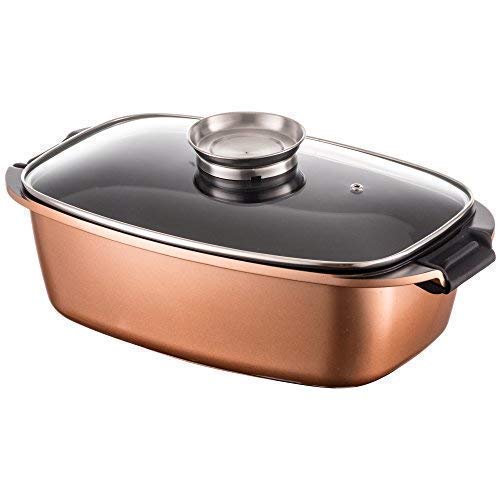 Style'n Cook Aluguss Bräter Induktion inkl. Glasdeckel 6 Liter