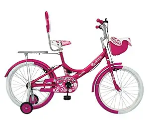 GENERIC Royal Cycle City Bicycle | Cycle |Size : 20 inch |Color : Pink | Kids Cycle Pink with Side Wheel
