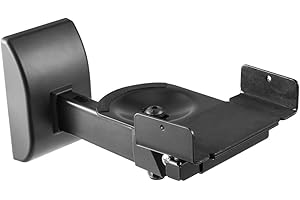 AV LINK AV:Link | Universal Adjustable Side Clamping Speaker Wall Mount, Large or Small Speakers, Singular, 15kg Max weight load, Black