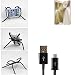 Produktbild Tischständer mit Ladekabel, Ladestation, Dockingstation für Asus ZenFone 3 (ZE520KL), schwarz "Spider". Stativ Autohalterung mit Micro-USB Ladekabel - K-S-Trade