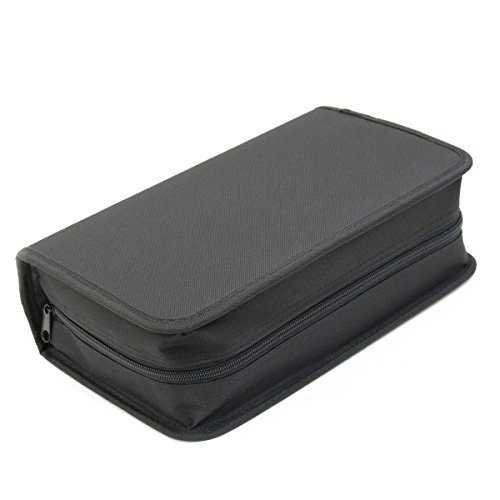 CD-Wallet/Mappe Nylon & DVD-Tasche schwarz für 120 CDs - 2