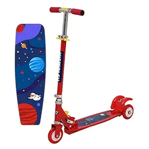 Wembley Kick Scooter for Kids 2 Wheels Steel Frame Large Foldable & Height Adjustable Handle Scooter Skating Scooter