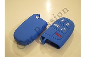 Car Passion - Carcasa en silicona para mando de Jeep Renegade, Jeep Cherokee, Fiat 500X, Fiat Freemont