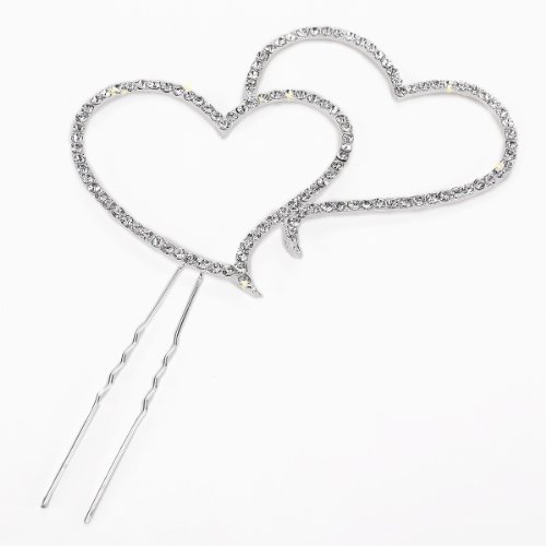 Kristall Bling Strass Tortendeko Tortenaufsatz Hochzeitstorte Doppelherz Hochzeit