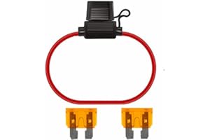 Movilideas 1 Portafusible para Coche Aereo Resistente al Agua Portafusibles con 2 Fusibles de 5 amp.