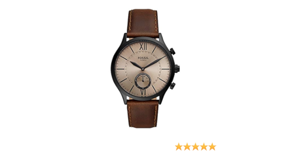 Fossil Hybrid Montre connectée Fenmore avec Bracelet en Cuir Marron pour  Homme BQT1105 : Amazon.fr: Montres
