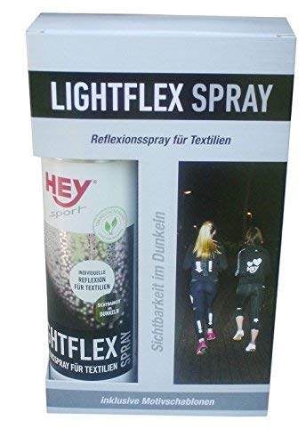 Preisvergleich Produktbild Hey Sport LIGHTFLEX Reflektionsspray 150 ml inklusive Motivschablonen