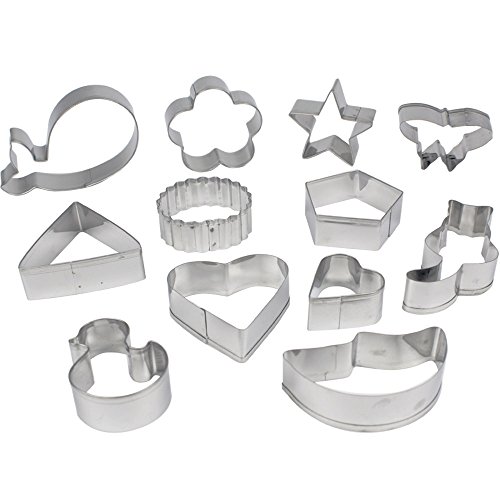 Goodlucky365 Kekses Ausstecher, rostfreier Stahl Ausstechform, Butterbrot, Obst, Gemüse, Torte Ausstecher mit Vielfältige Formen - 4