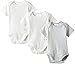 Twins Unisex Baby Bodysuit, Shortsleeve, 3-Pack, Multicoloured (Weiss/Hellgrau), 0-2 Months (Manufacturer size: 56)