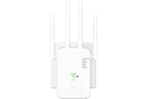 AENXWA WLAN Verstärker, 1200Mbit/s WLAN Repeater, 5G & 2.4G Dualband Ultraxtender WiFi Verstärker mit LAN anschluss, WPS, Kompatibel mit 99% Standard-WiFi Routern, Deckt bis zu 9200Sq.ft und 35 Geräte