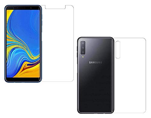 Sajni Creations Impossible A7 2018 Front and Back Tempered Screen Guard for Samsung A7 2018 - Transparent (Does not Cover The Edges)