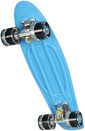 Vainsong Skateboard Skate Board Complete Cruiser Retro Deck 22" With LED Light Wheel