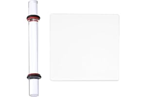 NHQZ Lot de 2 rouleaux acryliques argile - Outils transparents - Rouleau en acrylique - Accessoire massif en acrylique - Revêtement antiadhésif - Outil de bricolage pour modeler et façonner l'argile