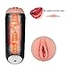 Produktbild Masturbieren Mann, Vibrierender Masturbator Cup für Männer mit 10 variablen Stimulationsmodi, Realistische männliche Penis- Massagehöhle mit innovativen, Vielseitige Tasse 2-in-1 Wiederverwendbare Vaginale und Orale, USB Aufladbare