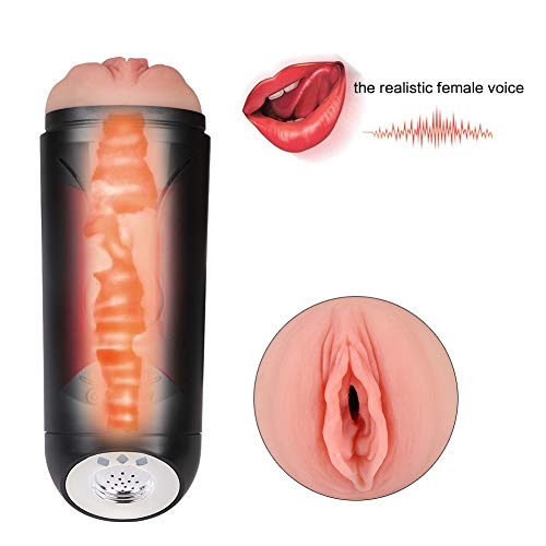 Preisvergleich Produktbild Masturbieren Mann, Vibrierender Masturbator Cup für Männer mit 10 variablen Stimulationsmodi, Realistische männliche Penis- Massagehöhle mit innovativen, Vielseitige Tasse 2-in-1 Wiederverwendbare Vaginale und Orale, USB Aufladbare
