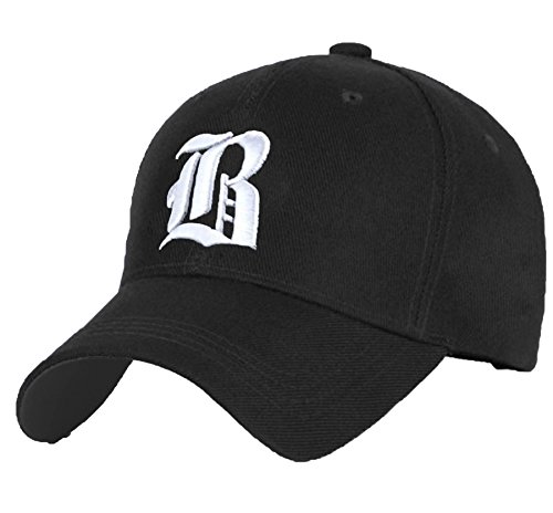 Hombre Mujer Gorra de Beisbol Sombrero 3D Letra Gótica A-Z MFAZ Morefaz Ltd (B)