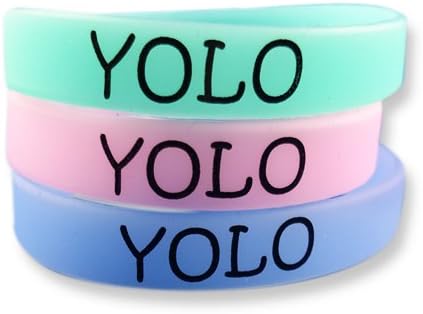 Set of 3&nbsp;teal blue wristband, armband with phrases to choose, silicone bracelet pink, glow in the dark, by Ekna