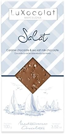 2 x Spanish caramel milk chocolate tablet with sea-salt 100g