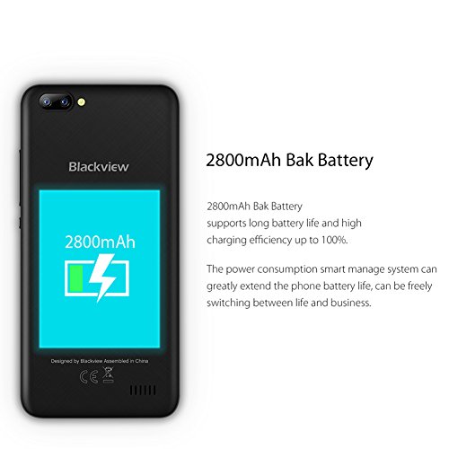Smartphone 4G Pas Cher  Blackview A7 Pro Dual Cam  ra 8MP   0 3 MP arri  re T  l  phone Portable D  bloqu    Android 7 0 Empreintes Digitales Telephone 2 Go de RAM   16 Go ROM 5 0 pouces HD avec 2800 mAh Batterie-Noir