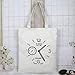 Produktbild Qiuqiu Home Weibliche Uhr gedruckt leinwand umhängetasche umweltfreundliche Tasche Schule datei einkaufen Reise Strand Handtasche