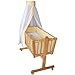 Baby Swinging Crib Infant Cradle Bed Co-Sleeper Free Bedding Set & Foam Mattress (Yellow)