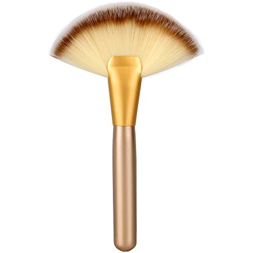 Neverland Large Slim Fan Makeup Brush Blending Highlighter Face Contour Powder Brush