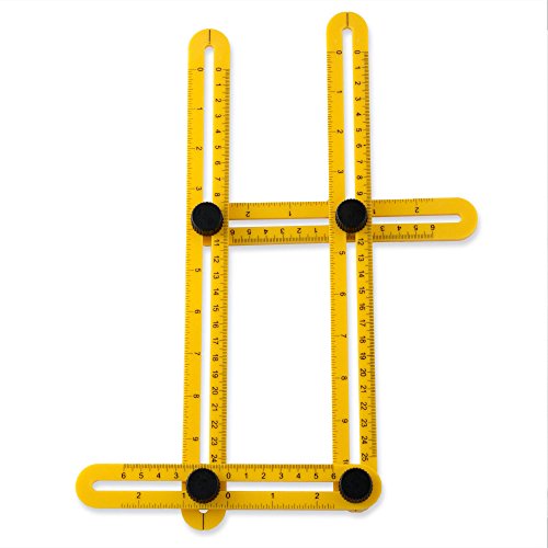 Winkelschablone, Werkzeug-Angel-Izer, Multi-Winkel Zollstock mit Zimmermannsbleistift für Handwerker, Heimwerker, Bauherren und Schulbedarf - 5