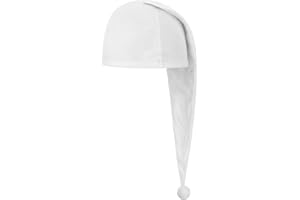 Hutshopping Baumwollmütze Zipfelmütze Schlafmütze Zwergenmütze Zwerge (One Size - weiß)